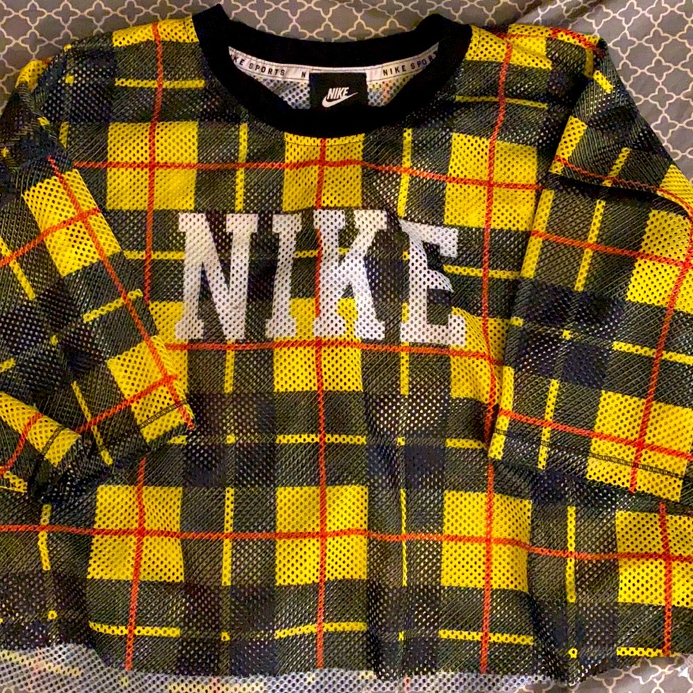 Nike plaid crop top